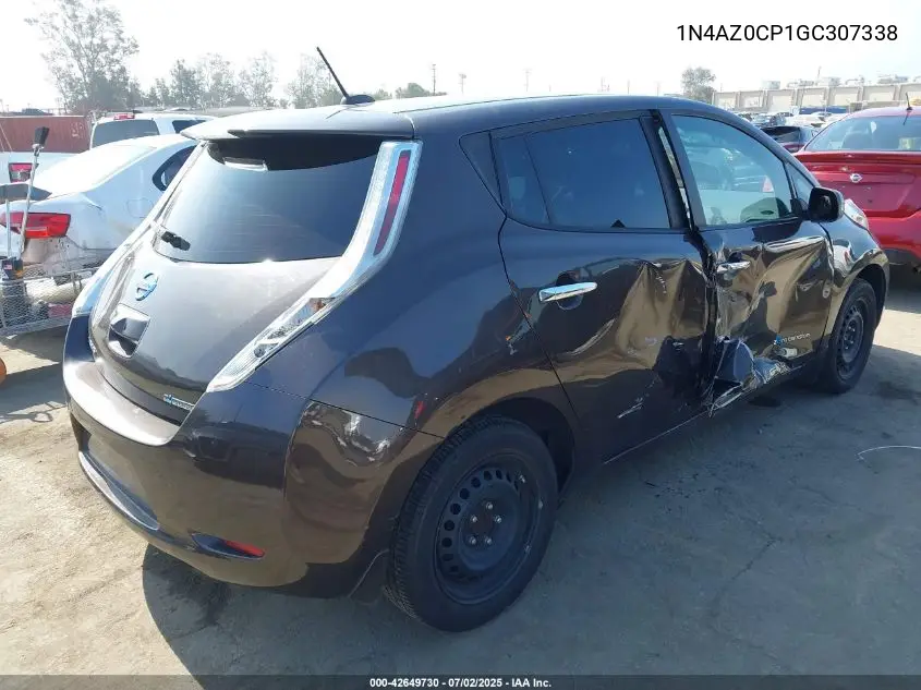2016 Nissan Leaf S VIN: 1N4AZ0CP1GC307338 Lot: 42649730