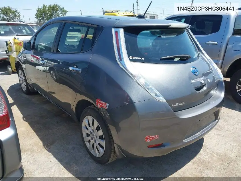 2017 Nissan Leaf S VIN: 1N4BZ0CP3HC306441 Lot: 42629755