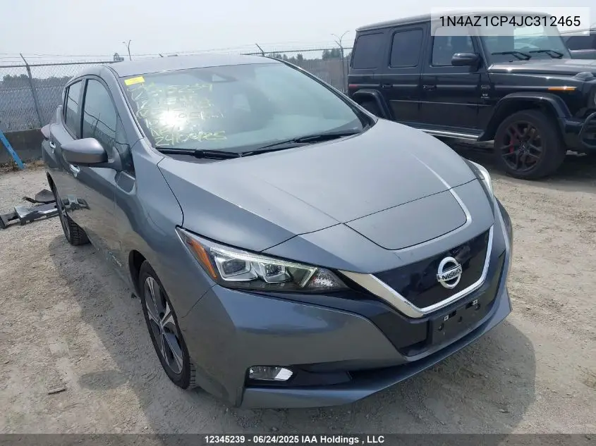 2018 Nissan Leaf S/Sv/Sl VIN: 1N4AZ1CP4JC312465 Lot: 12345239