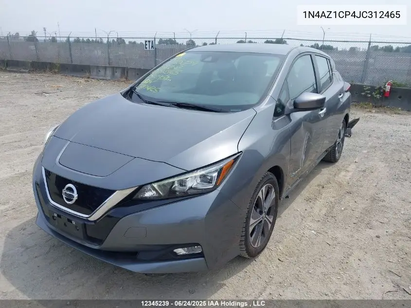 2018 Nissan Leaf S/Sv/Sl VIN: 1N4AZ1CP4JC312465 Lot: 12345239