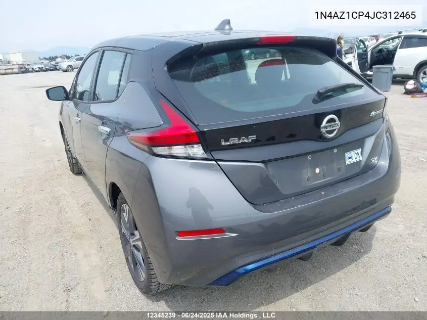 2018 Nissan Leaf S/Sv/Sl VIN: 1N4AZ1CP4JC312465 Lot: 12345239