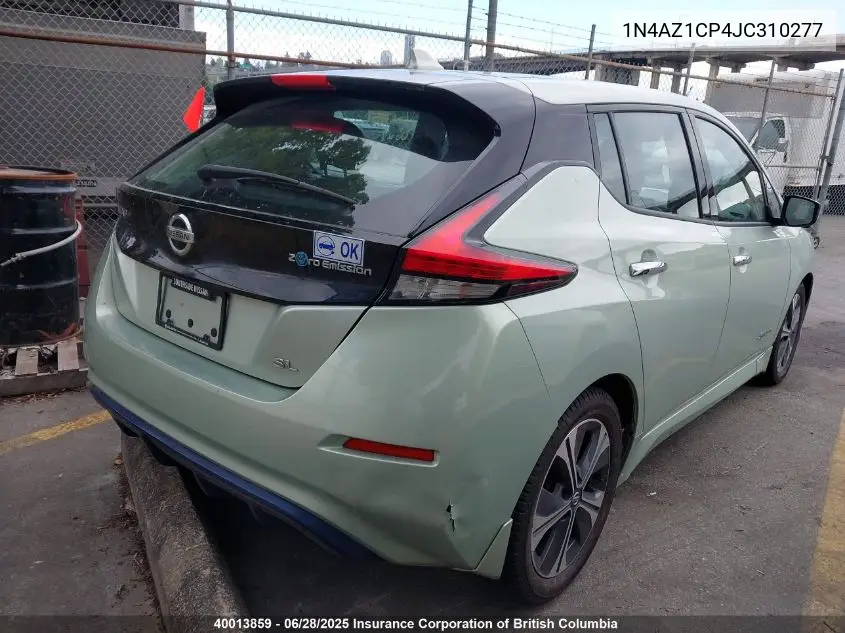 2018 Nissan Leaf VIN: 1N4AZ1CP4JC310277 Lot: 40013859
