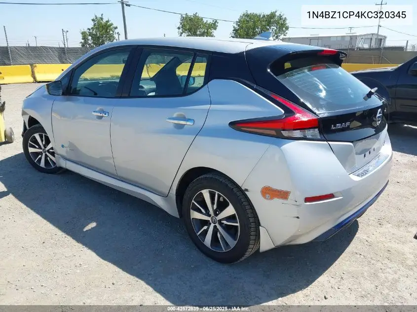 2019 Nissan Leaf S Plus VIN: 1N4BZ1CP4KC320345 Lot: 42572839