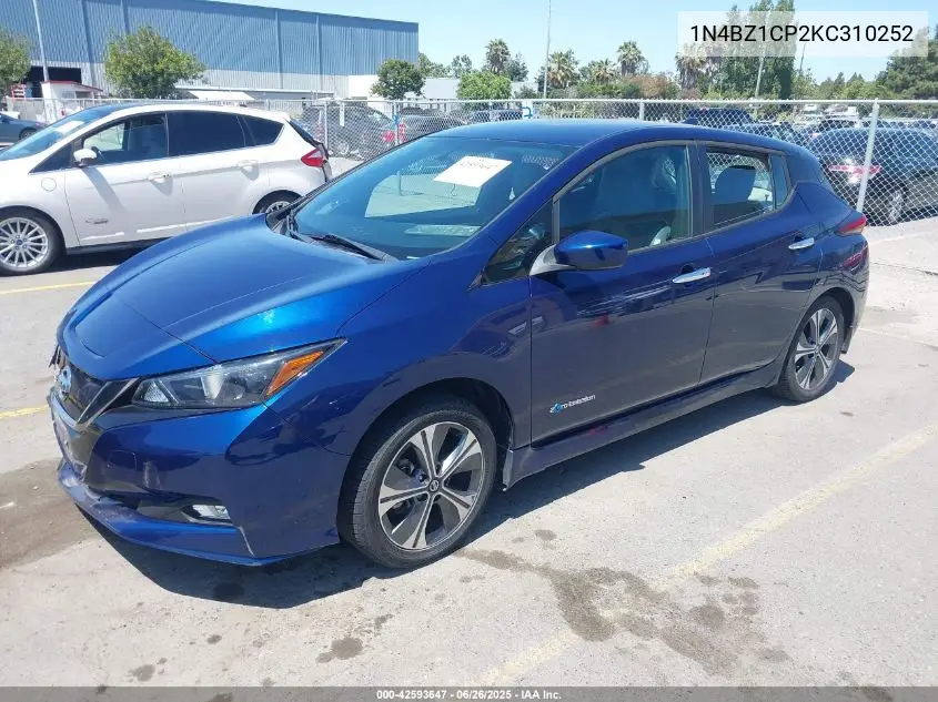 2019 Nissan Leaf Sv Plus VIN: 1N4BZ1CP2KC310252 Lot: 42593647