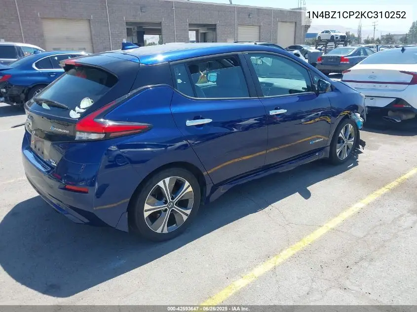 2019 Nissan Leaf Sv Plus VIN: 1N4BZ1CP2KC310252 Lot: 42593647