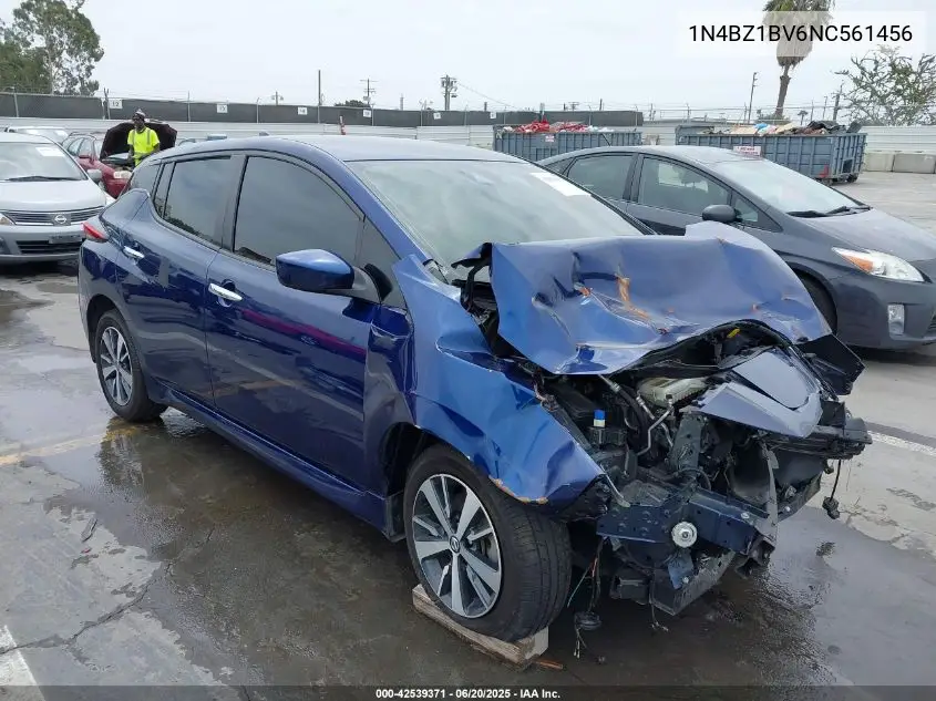 2022 Nissan Leaf S Plus 62 Kwh VIN: 1N4BZ1BV6NC561456 Lot: 42539371