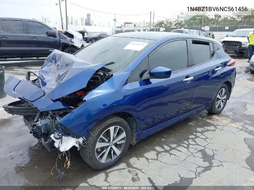 2022 Nissan Leaf S Plus 62 Kwh VIN: 1N4BZ1BV6NC561456 Lot: 42539371
