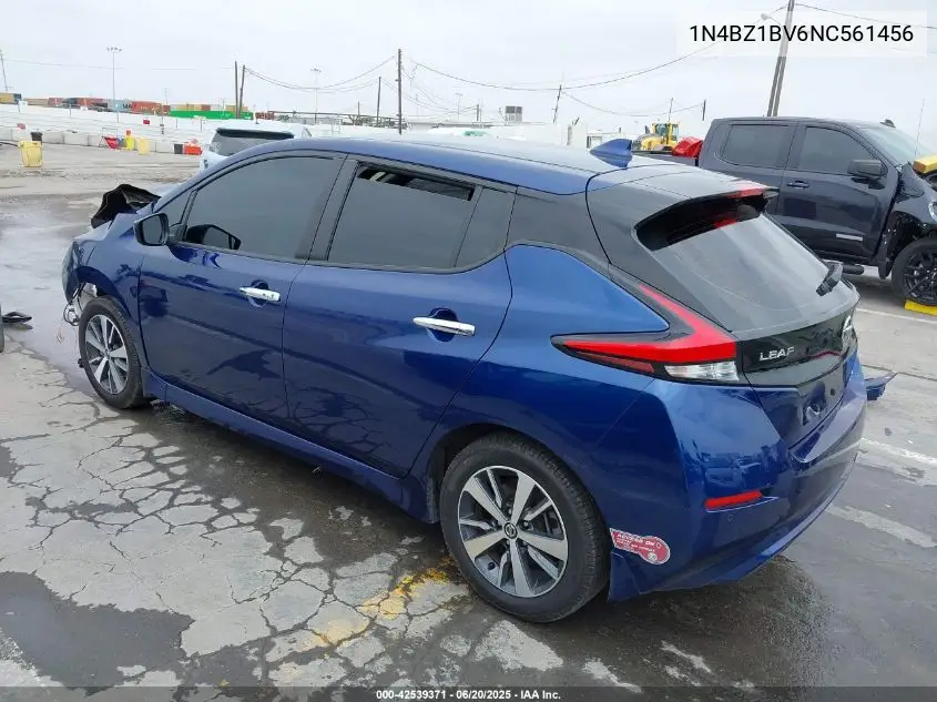 2022 Nissan Leaf S Plus 62 Kwh VIN: 1N4BZ1BV6NC561456 Lot: 42539371