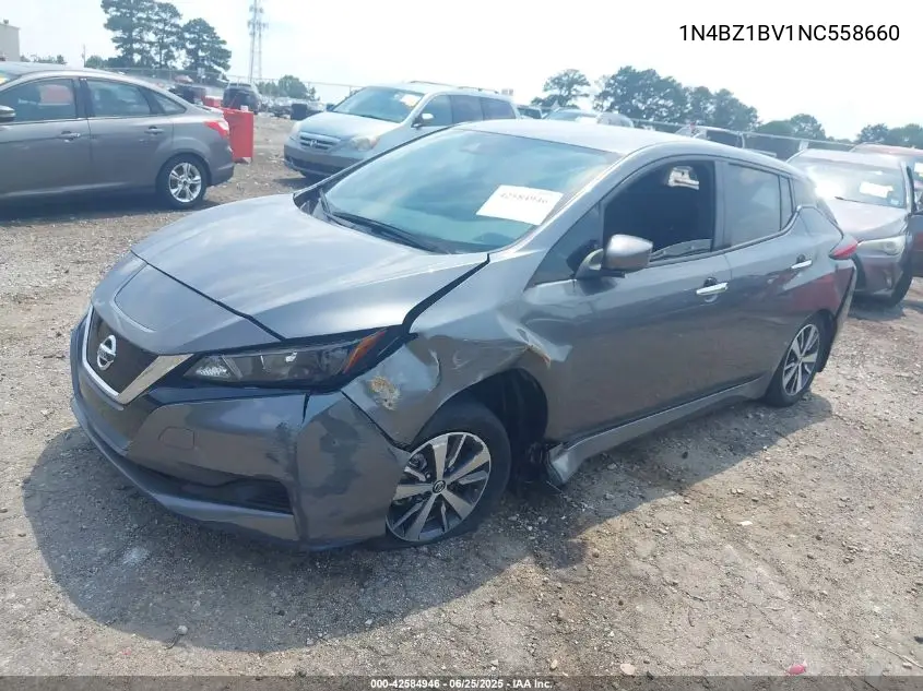 2022 Nissan Leaf S Plus 62 Kwh VIN: 1N4BZ1BV1NC558660 Lot: 42584946