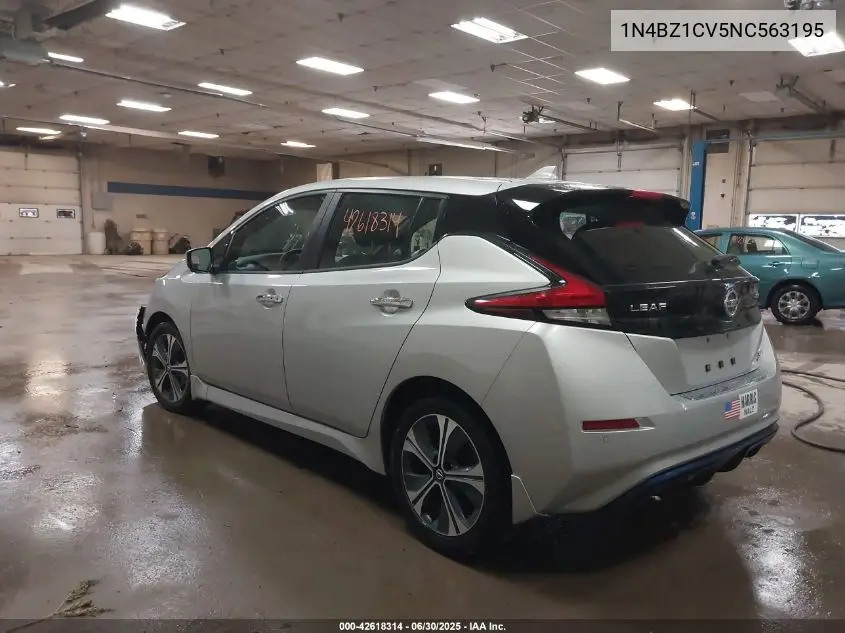 2022 Nissan Leaf Sv Plus 62 Kwh VIN: 1N4BZ1CV5NC563195 Lot: 42618314