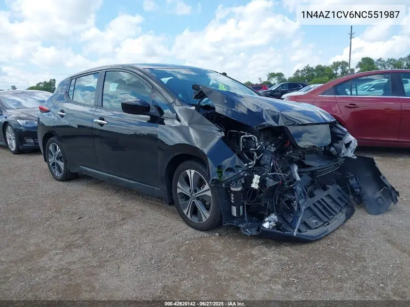 2022 Nissan Leaf Sv 40 Kwh VIN: 1N4AZ1CV6NC551987 Lot: 42620142