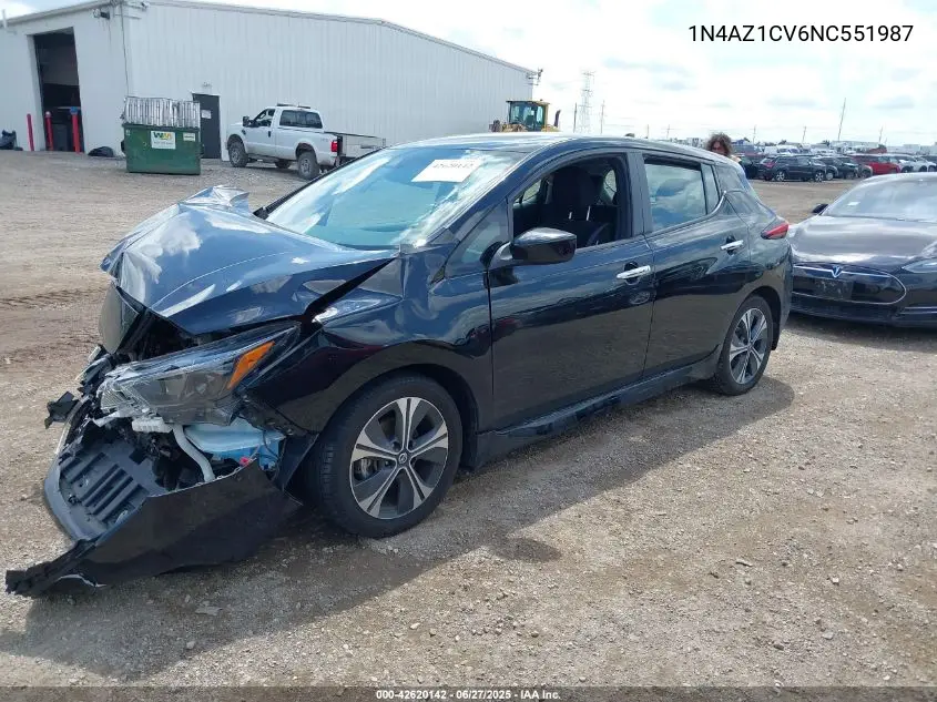 2022 Nissan Leaf Sv 40 Kwh VIN: 1N4AZ1CV6NC551987 Lot: 42620142