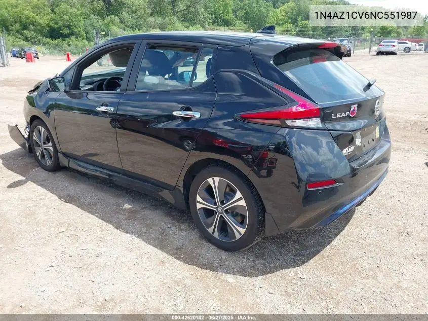 2022 Nissan Leaf Sv 40 Kwh VIN: 1N4AZ1CV6NC551987 Lot: 42620142