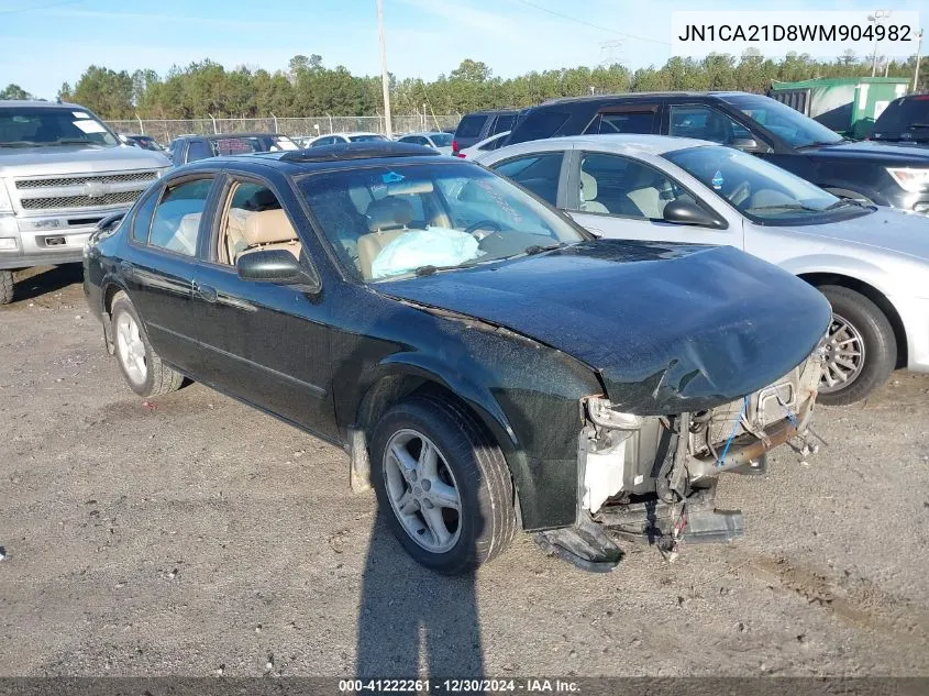 1998 Nissan Maxima Gle/Gxe/Se VIN: JN1CA21D8WM904982 Lot: 41222261