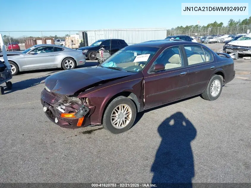 1998 Nissan Maxima Gle/Gxe/Se VIN: JN1CA21D6WM924907 Lot: 41620753