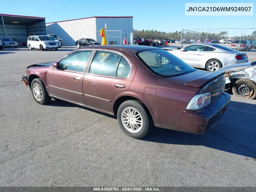 1998 Nissan Maxima Gle/Gxe/Se VIN: JN1CA21D6WM924907 Lot: 41620753
