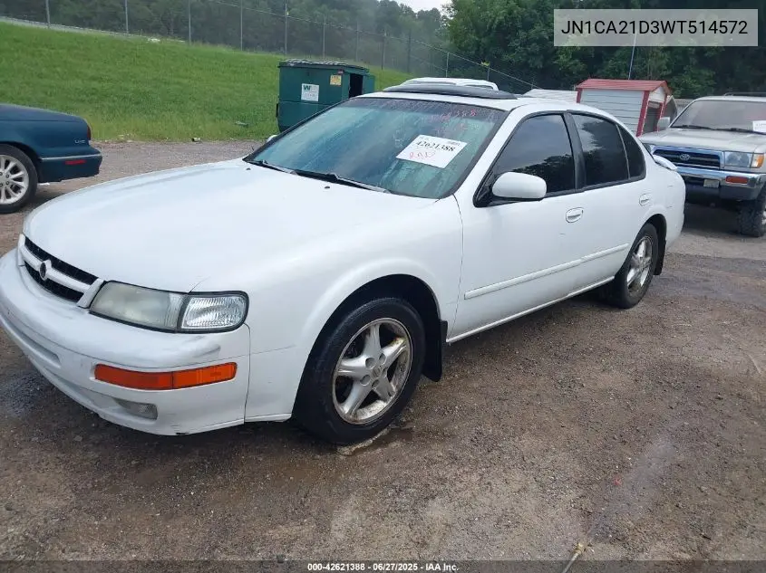 1998 Nissan Maxima Gle/Gxe/Se VIN: JN1CA21D3WT514572 Lot: 42621388