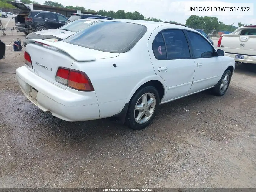 1998 Nissan Maxima Gle/Gxe/Se VIN: JN1CA21D3WT514572 Lot: 42621388