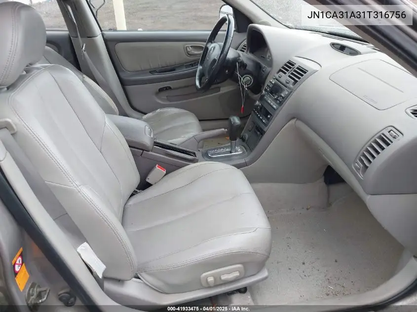 2001 Nissan Maxima Se VIN: JN1CA31A31T316756 Lot: 41933475