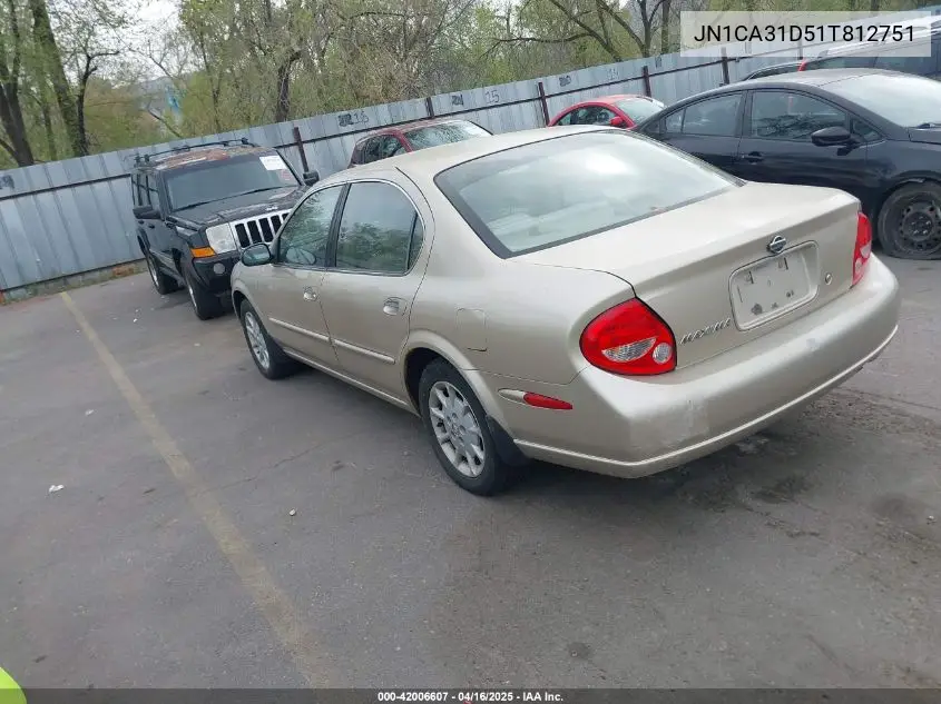 2001 Nissan Maxima Gxe VIN: JN1CA31D51T812751 Lot: 42006607