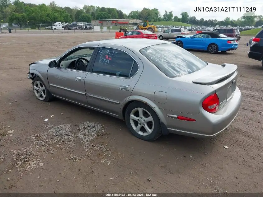 2001 Nissan Maxima Gle VIN: JN1CA31A21T111249 Lot: 42065133