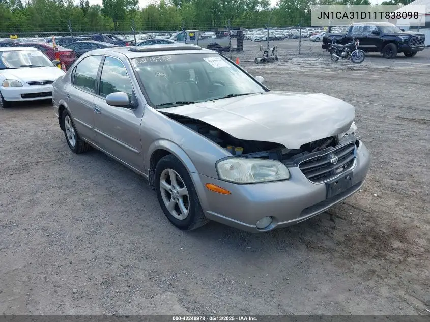 2001 Nissan Maxima Gle VIN: JN1CA31D11T838098 Lot: 42248978