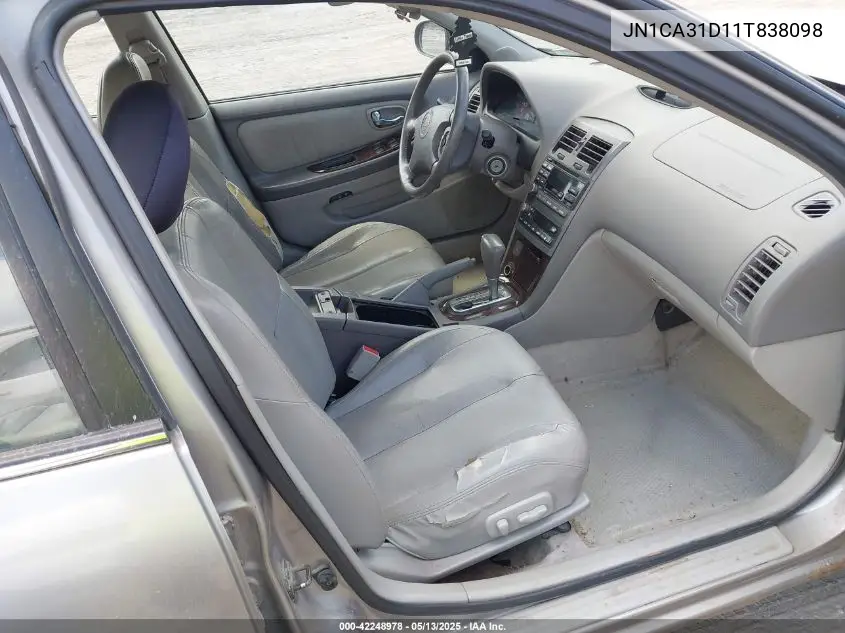 2001 Nissan Maxima Gle VIN: JN1CA31D11T838098 Lot: 42248978