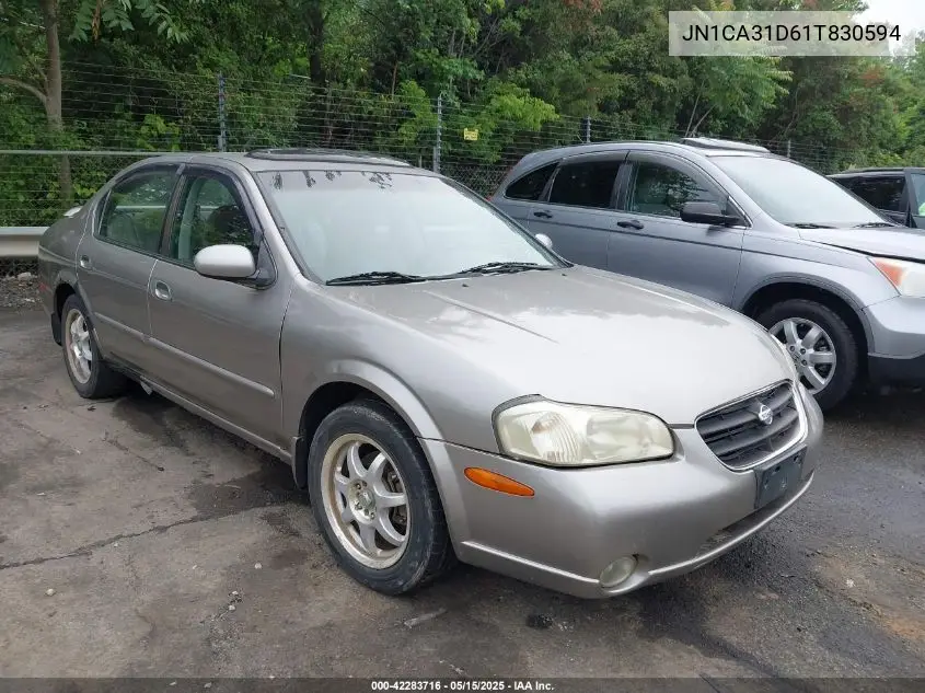 2001 Nissan Maxima Gle VIN: JN1CA31D61T830594 Lot: 42283716