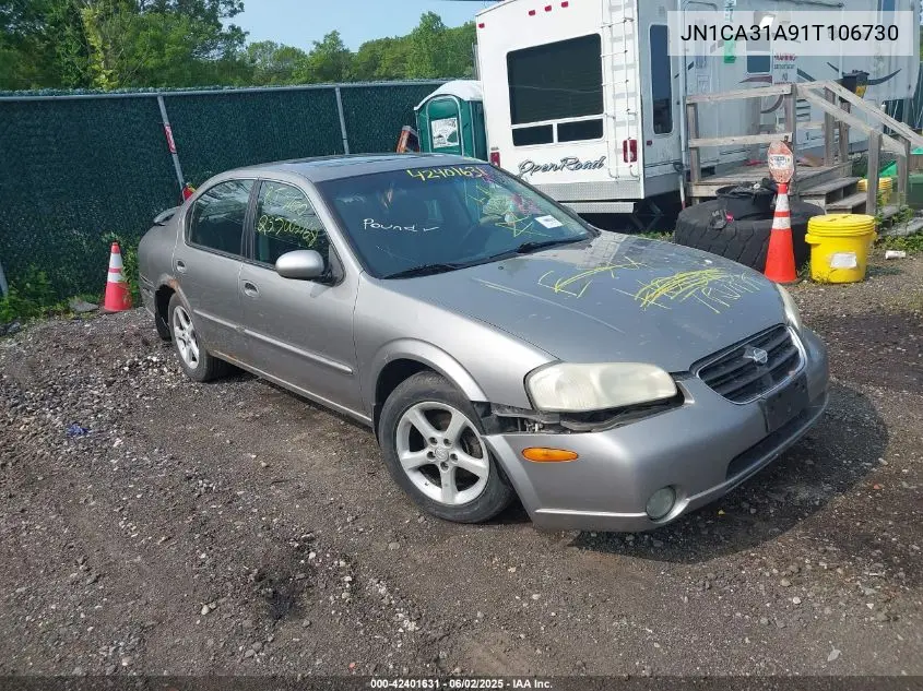 2001 Nissan Maxima Gle VIN: JN1CA31A91T106730 Lot: 42401631