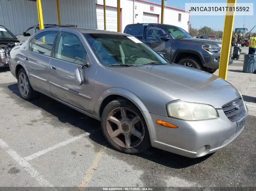 2001 Nissan Maxima Se VIN: JN1CA31D41T815592 Lot: 42465005