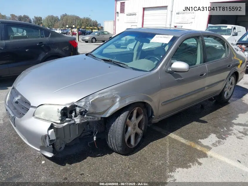 2001 Nissan Maxima Se VIN: JN1CA31D41T815592 Lot: 42465005