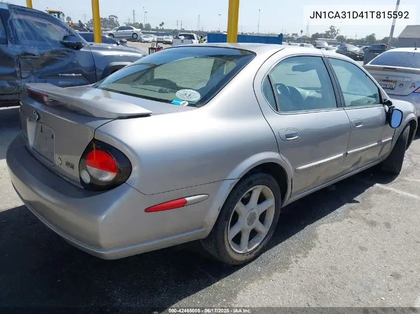 2001 Nissan Maxima Se VIN: JN1CA31D41T815592 Lot: 42465005