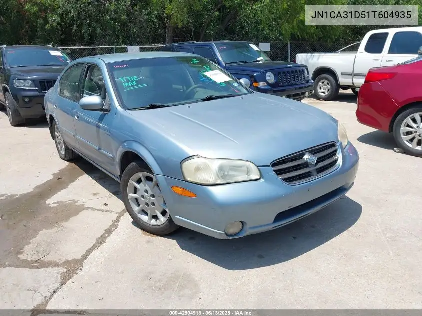 2001 Nissan Maxima Gxe VIN: JN1CA31D51T604935 Lot: 42504918