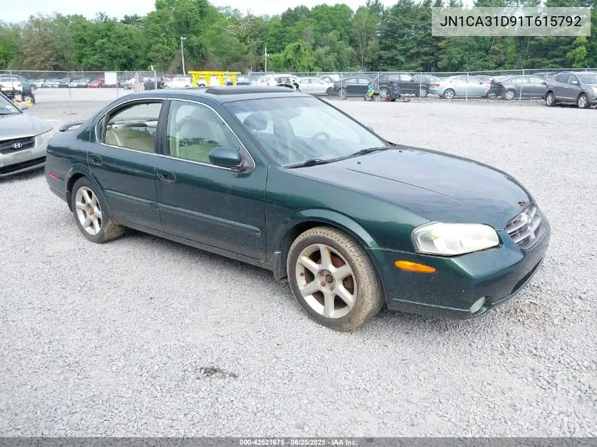 2001 Nissan Maxima Se VIN: JN1CA31D91T615792 Lot: 42521675