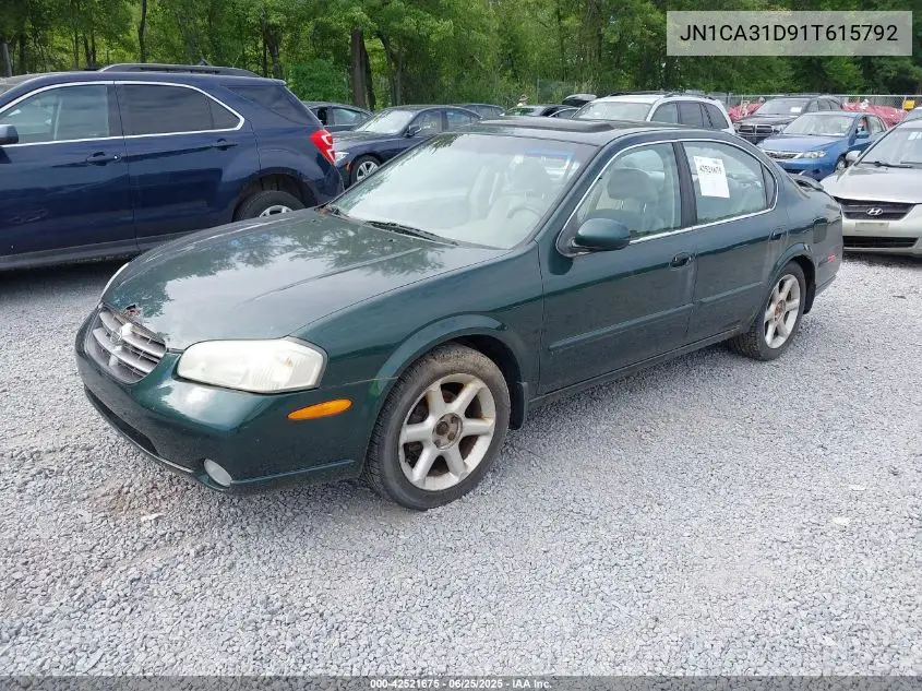 2001 Nissan Maxima Se VIN: JN1CA31D91T615792 Lot: 42521675