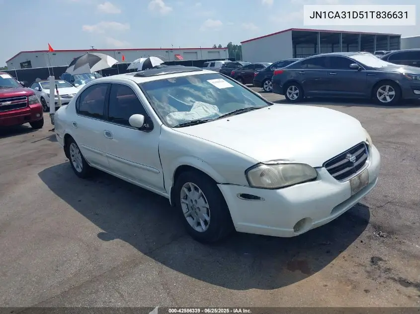 2001 Nissan Maxima Gxe VIN: JN1CA31D51T836631 Lot: 42586339