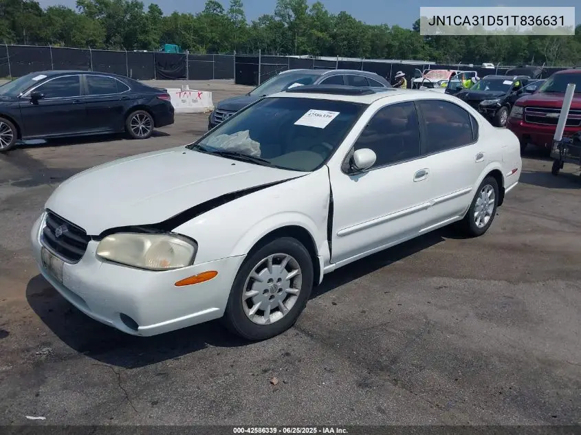 2001 Nissan Maxima Gxe VIN: JN1CA31D51T836631 Lot: 42586339