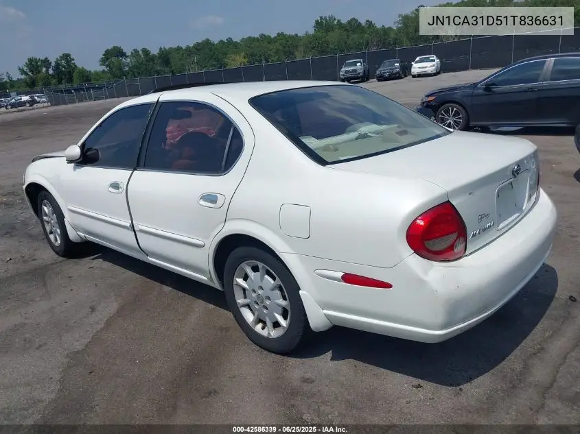 2001 Nissan Maxima Gxe VIN: JN1CA31D51T836631 Lot: 42586339