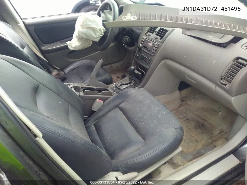2002 Nissan Maxima Se VIN: JN1DA31D72T451495 Lot: 33133054