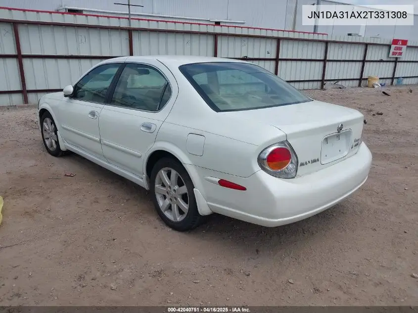 2002 Nissan Maxima Gle/Se VIN: JN1DA31AX2T313083 Lot: 42040751