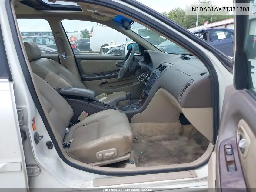 2002 Nissan Maxima Gle/Se VIN: JN1DA31AX2T313083 Lot: 42040751