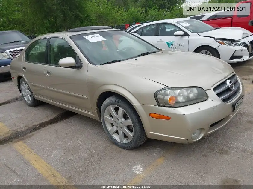 2002 Nissan Maxima Gle VIN: JN1DA31A22T001601 Lot: 42136243
