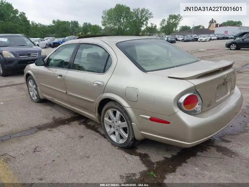 2002 Nissan Maxima Gle VIN: JN1DA31A22T001601 Lot: 42136243