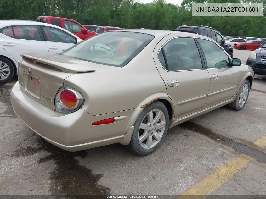 2002 Nissan Maxima Gle VIN: JN1DA31A22T001601 Lot: 42136243
