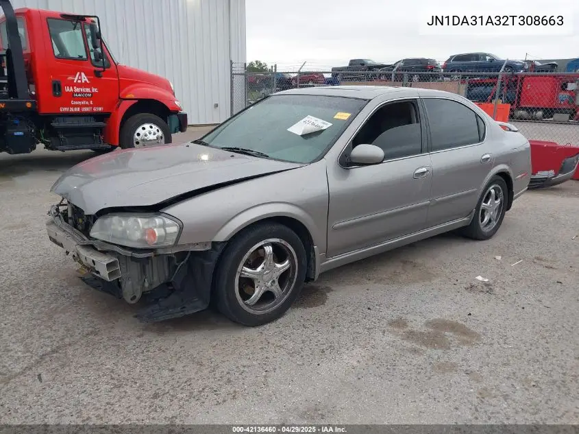 2002 Nissan Maxima Gle VIN: JN1DA31A32T308663 Lot: 42136460