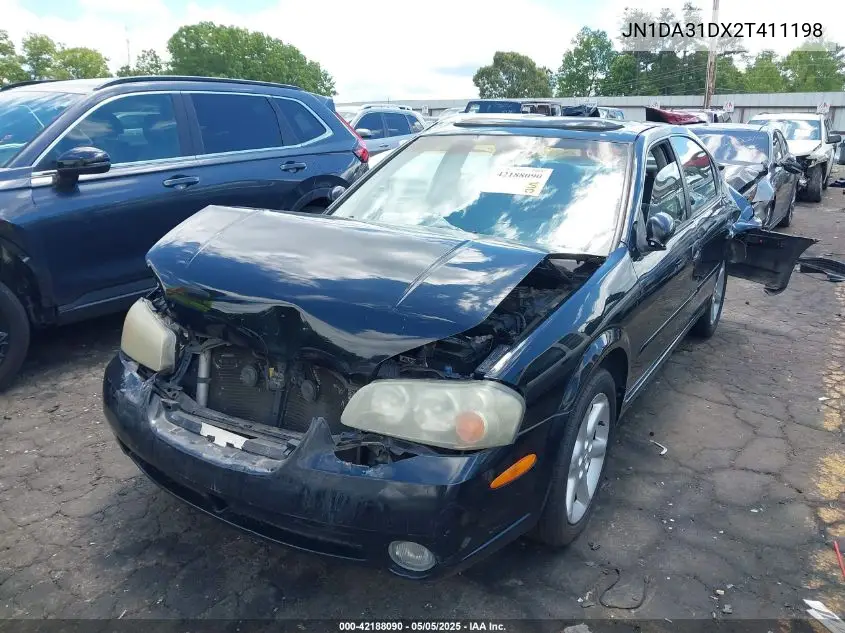 2002 Nissan Maxima Se VIN: JN1DA31DX2T411198 Lot: 42188090