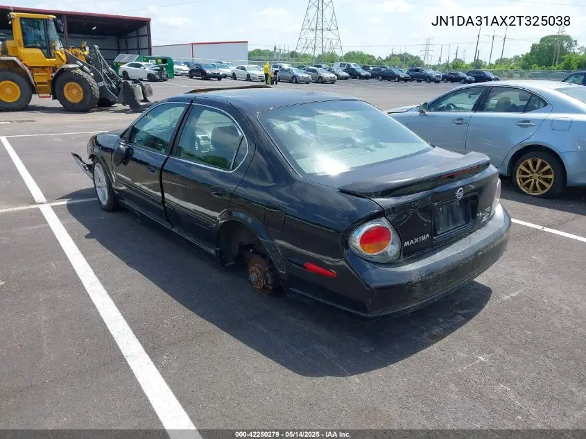 2002 Nissan Maxima Se VIN: JN1DA31AX2T325038 Lot: 42250279