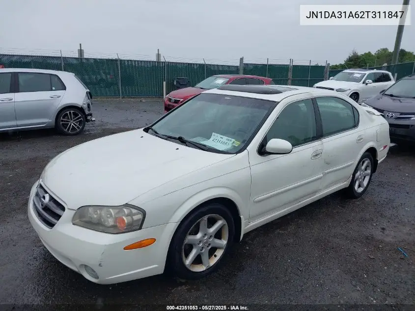2002 Nissan Maxima Se VIN: JN1DA31A62T311847 Lot: 42351053