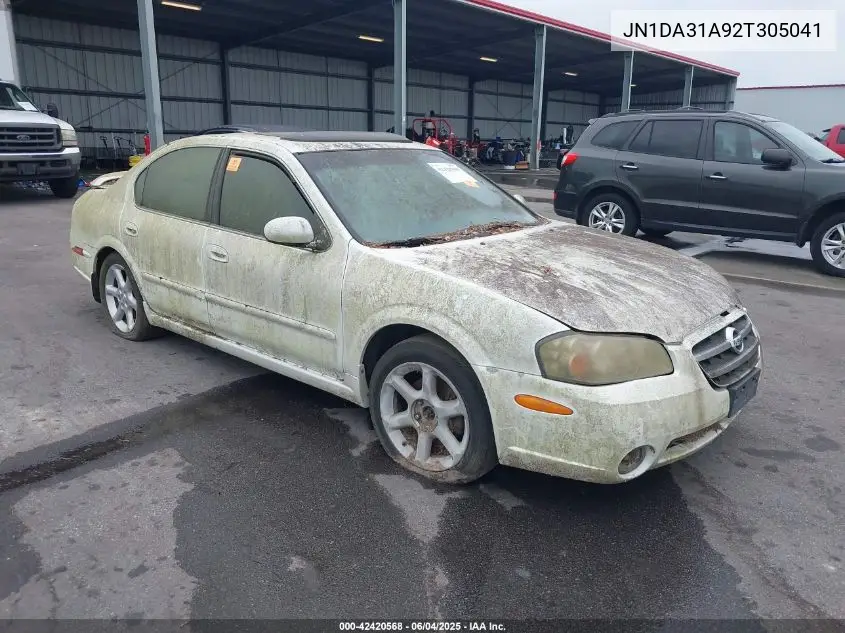 2002 Nissan Maxima Se VIN: JN1DA31A92T305041 Lot: 42420568