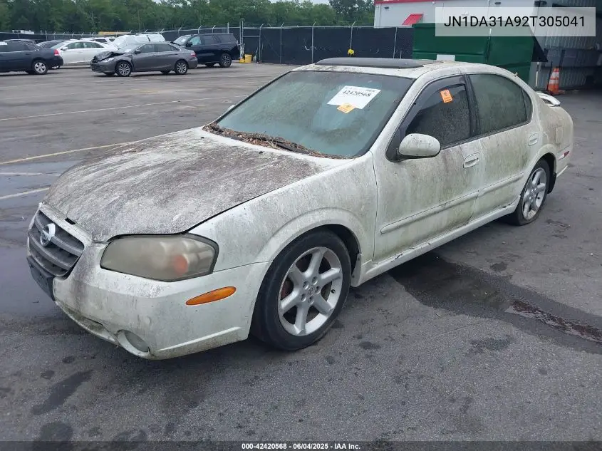 2002 Nissan Maxima Se VIN: JN1DA31A92T305041 Lot: 42420568